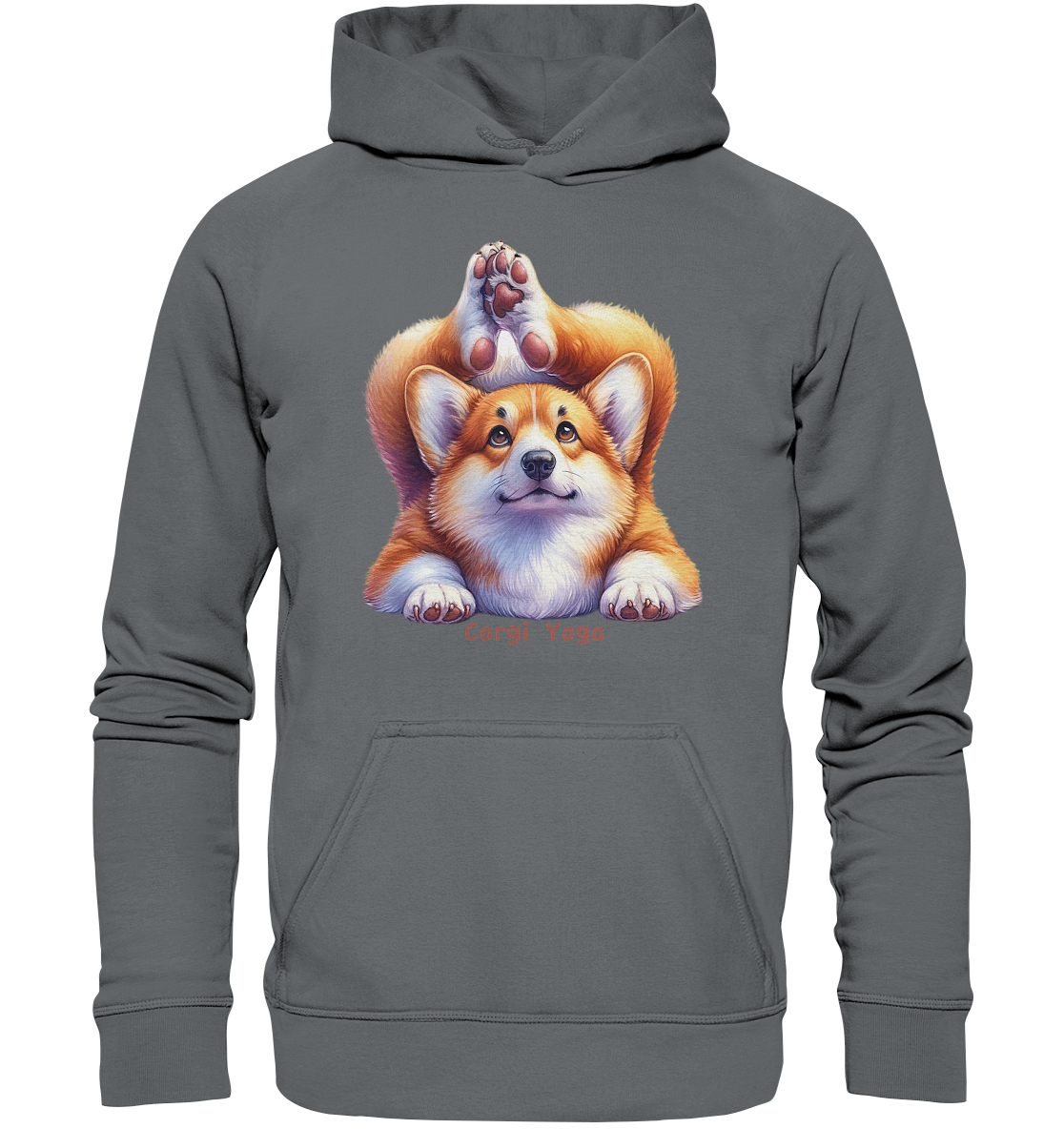 Corgi Yoga - Basic Unisex Hoodie
