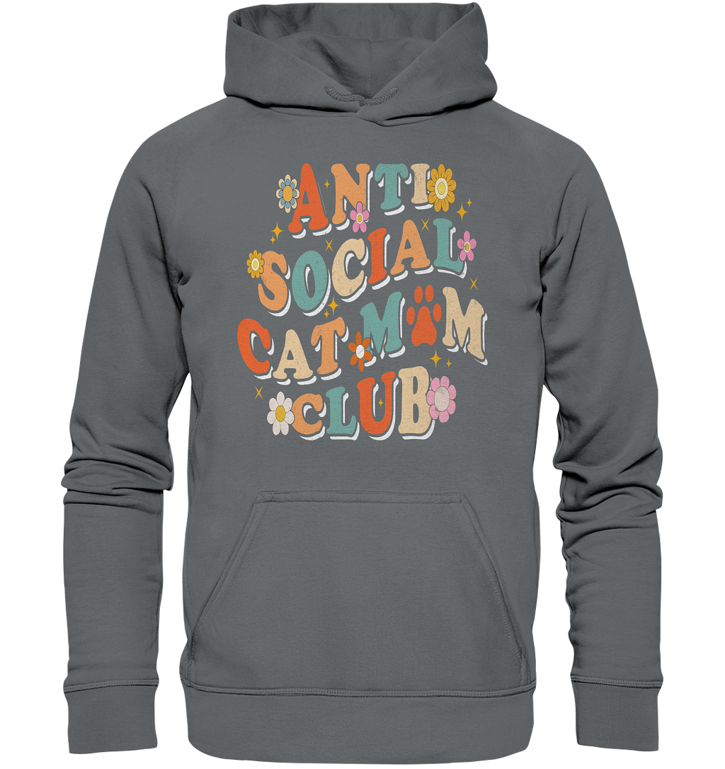 Anti Social Cat Mum Club - Basic Unisex Hoodie