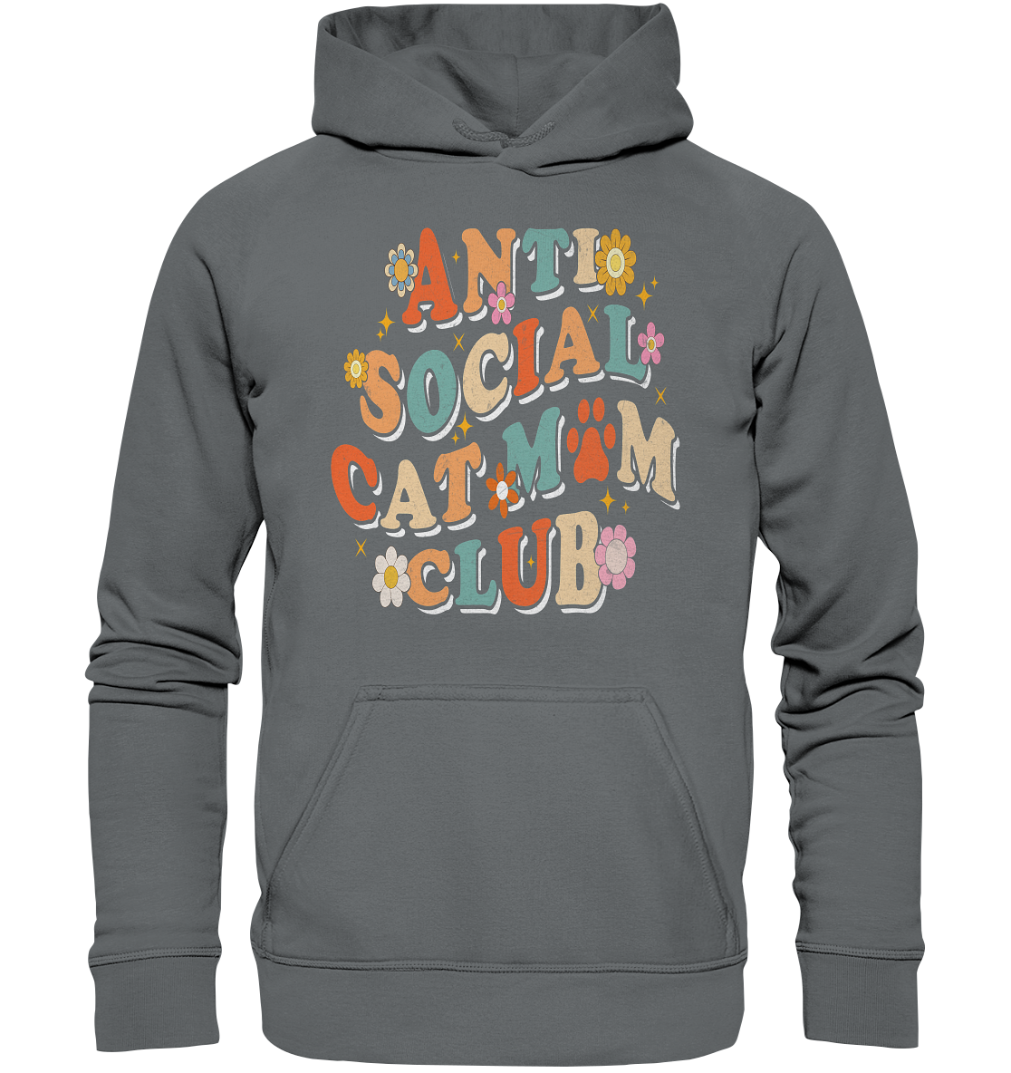 Anti Social Cat Mum Club - Basic Unisex Hoodie