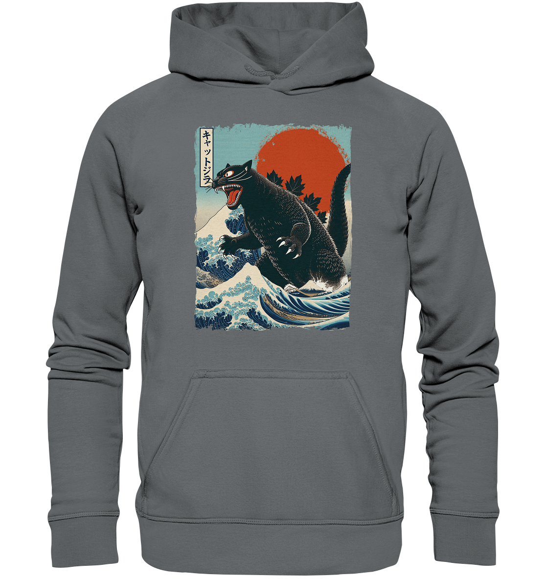 Cat - Zilla , Comic Style - Basic Unisex Hoodie