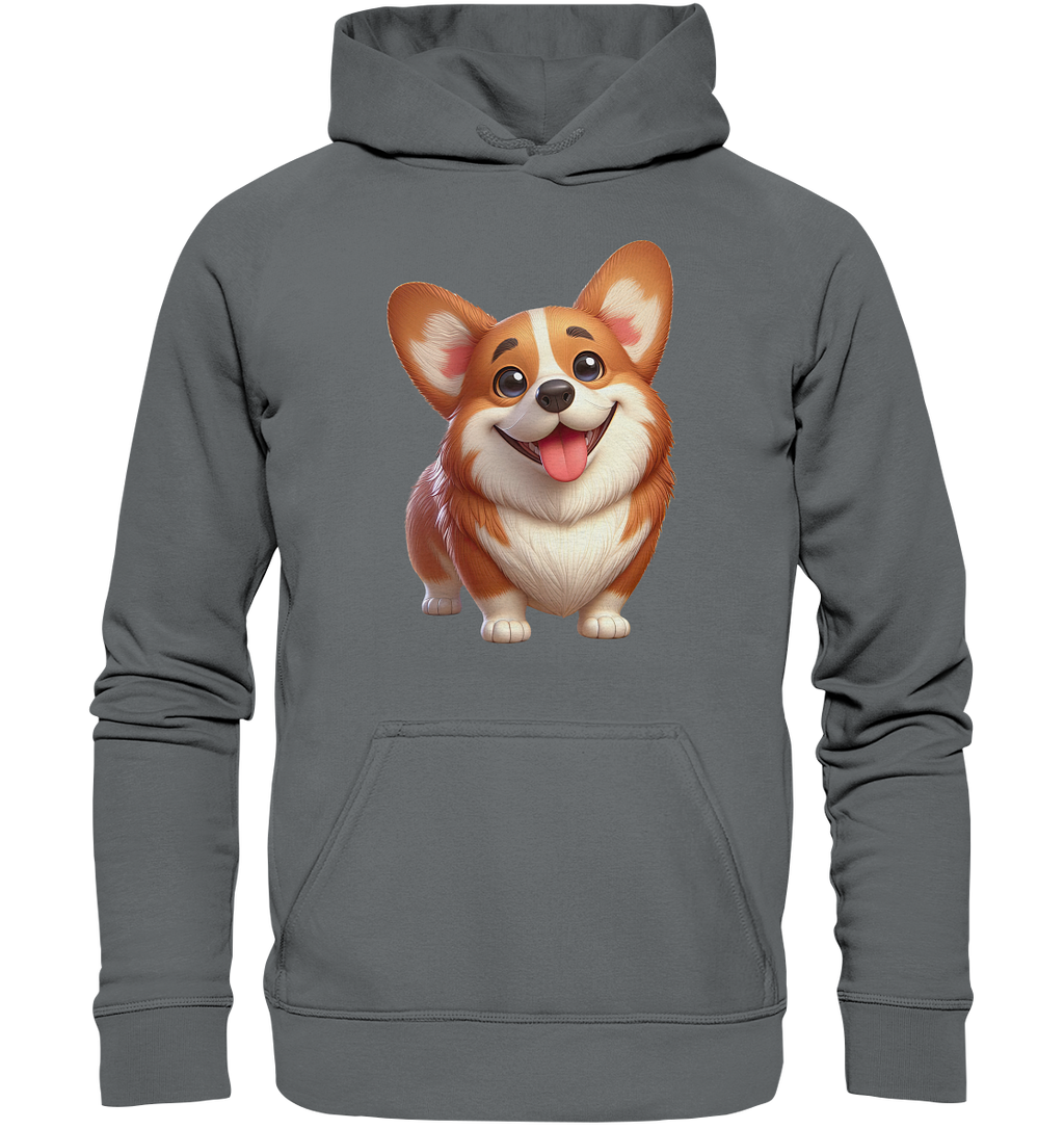 Corgi Hund Cartoon personalisierbar - Basic Unisex Hoodie