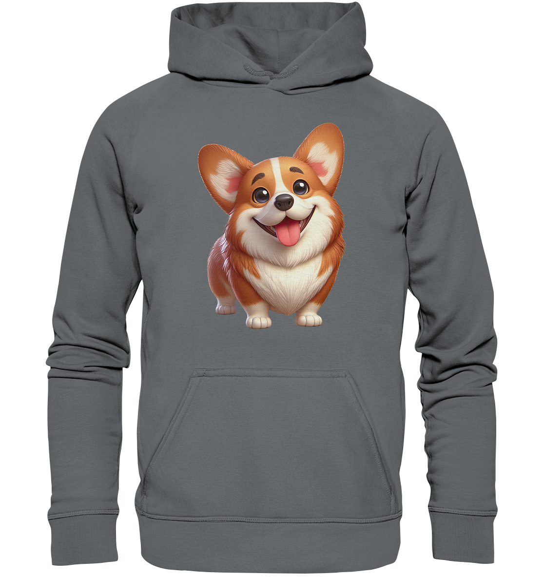 Corgi Hund Cartoon personalisierbar - Basic Unisex Hoodie