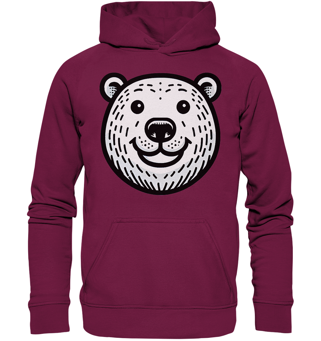 Lustiges Eisbär Gesicht   - personalisierbar  - Basic Unisex Hoodie