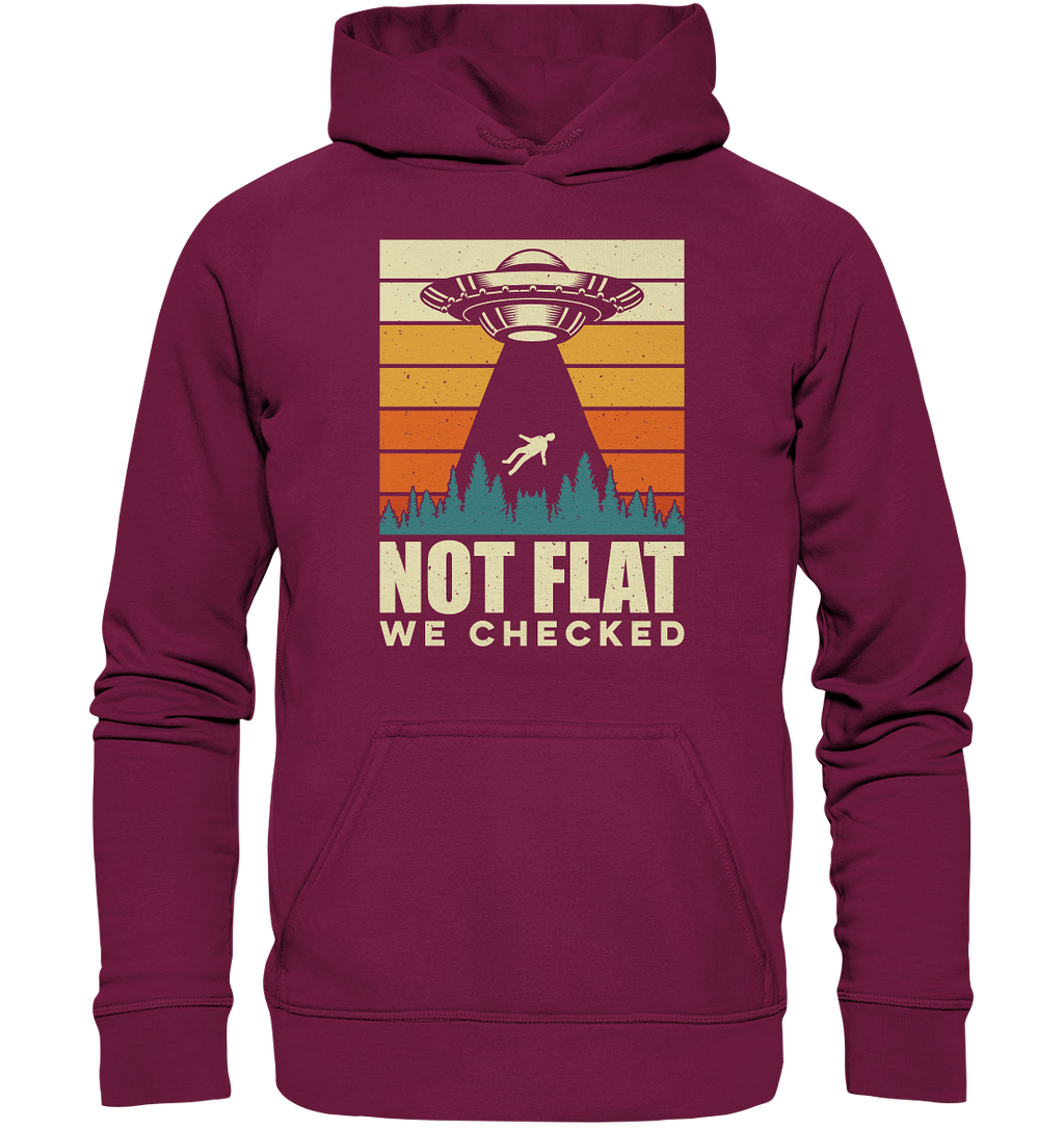 Erde - Not Flat we checked  - Basic Unisex Hoodie
