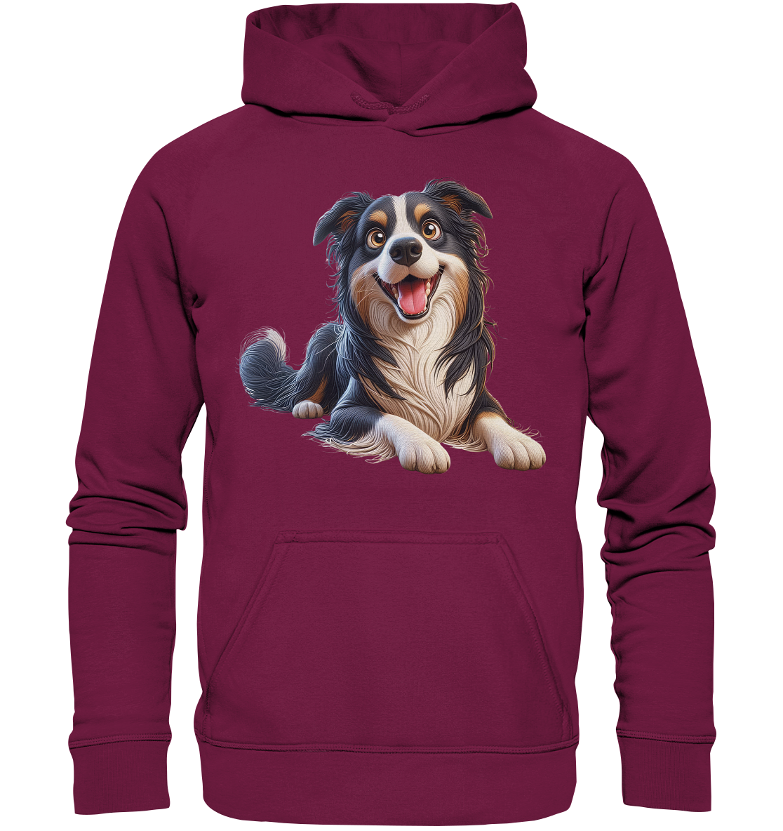 Border Collie Cartoon - personalisierbar - Basic Unisex Hoodie