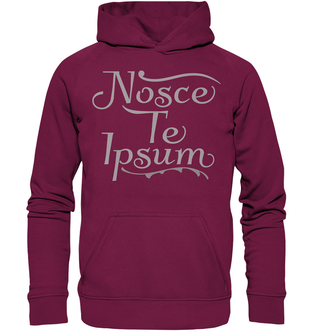 Nosce Te Ipsum – Erkenne dich selbst, Latein  - Basic Unisex Hoodie