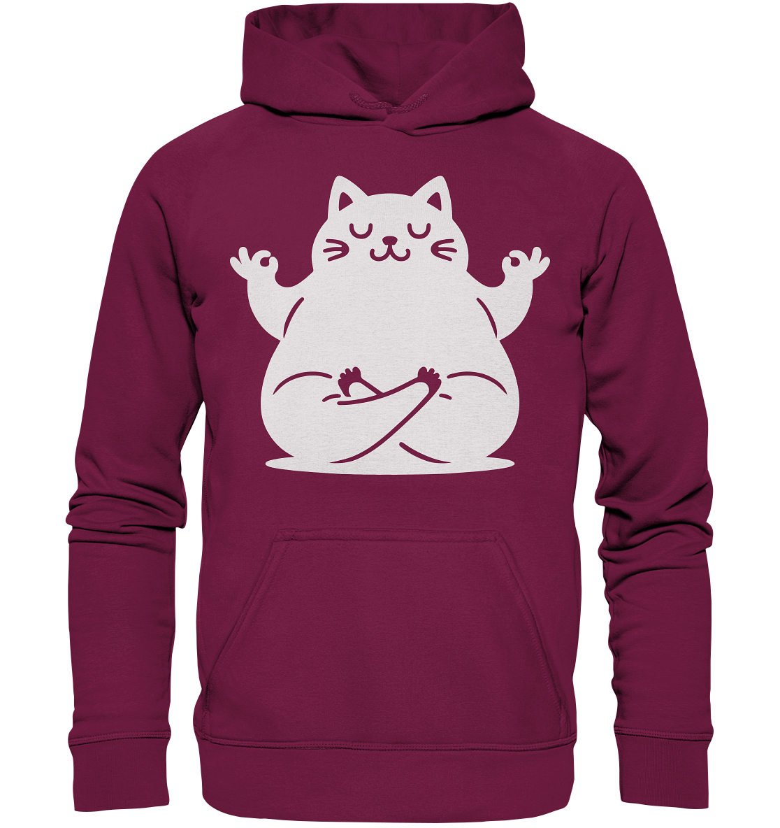 Funny yoga Cat - personalisierbar - Basic Unisex Hoodie