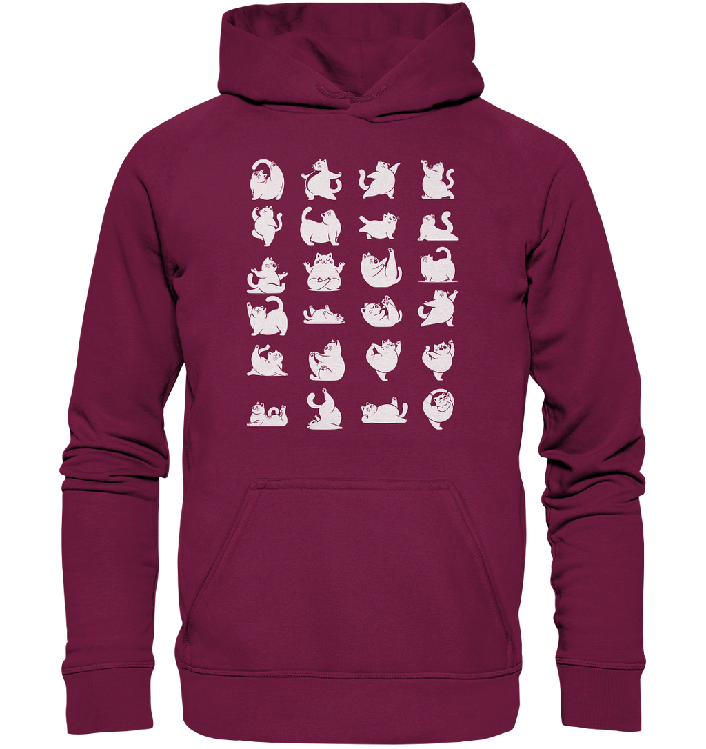 Katzen Yoga / Cat Yoga Fun - personalisierbar - Basic Unisex Hoodie