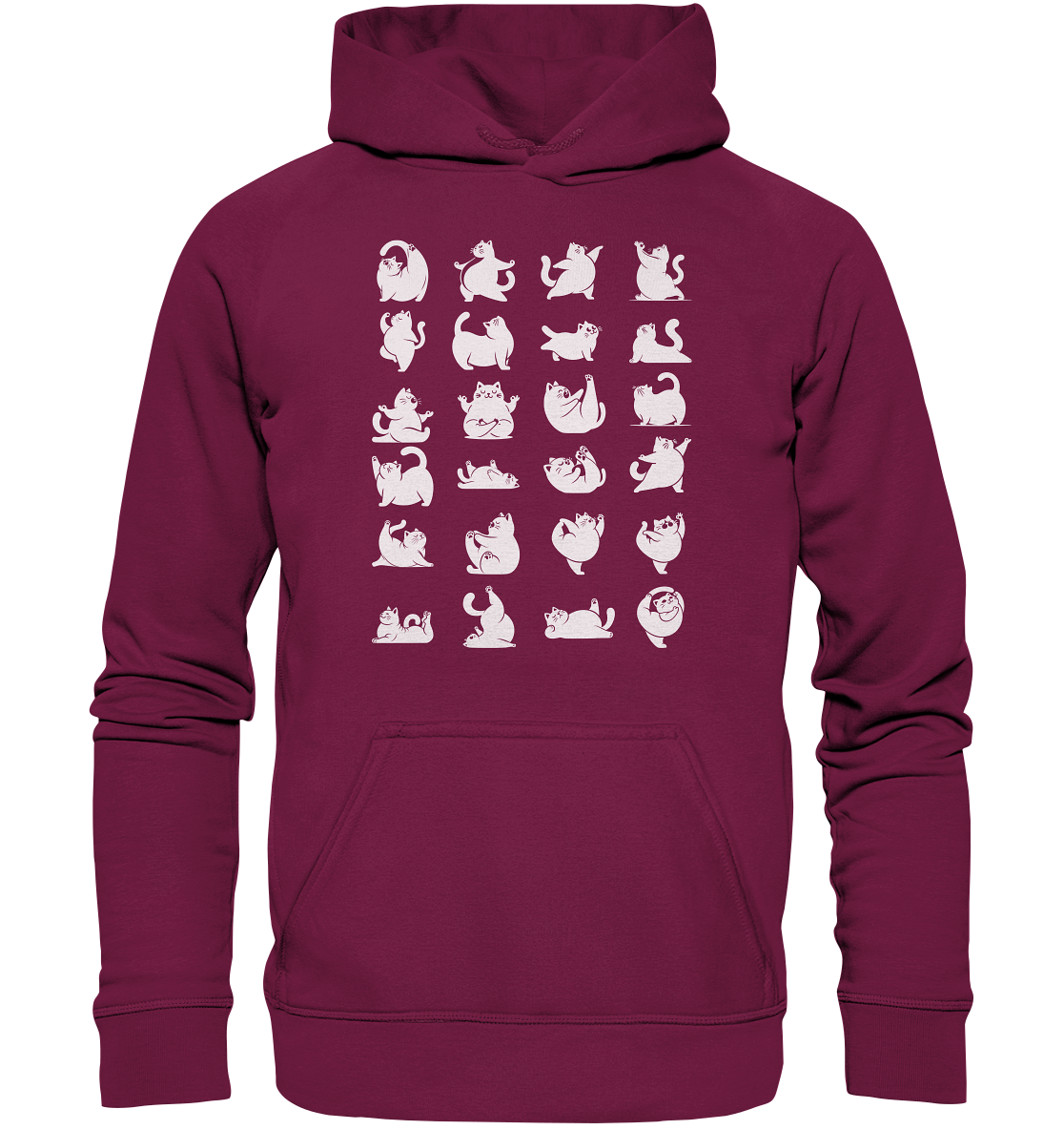 Katzen Yoga / Cat Yoga Fun - personalisierbar - Basic Unisex Hoodie