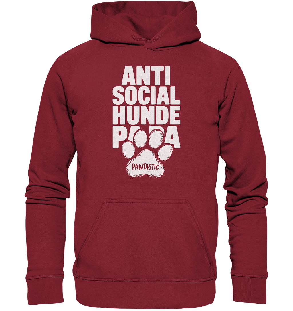 Anti Social Hunde Papa - Basic Unisex Hoodie