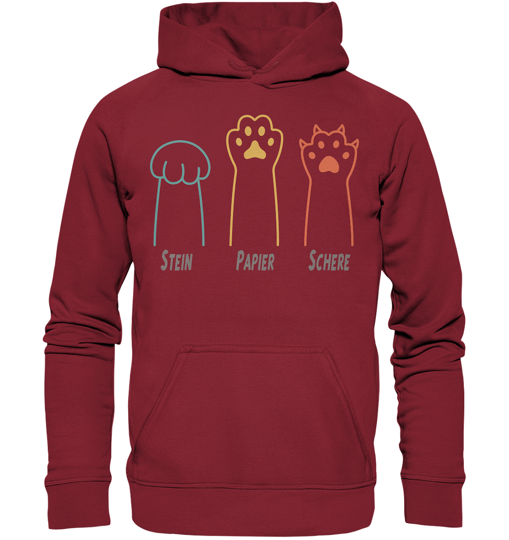 Pfoten Stein-Papier-Schere - Basic Unisex Hoodie