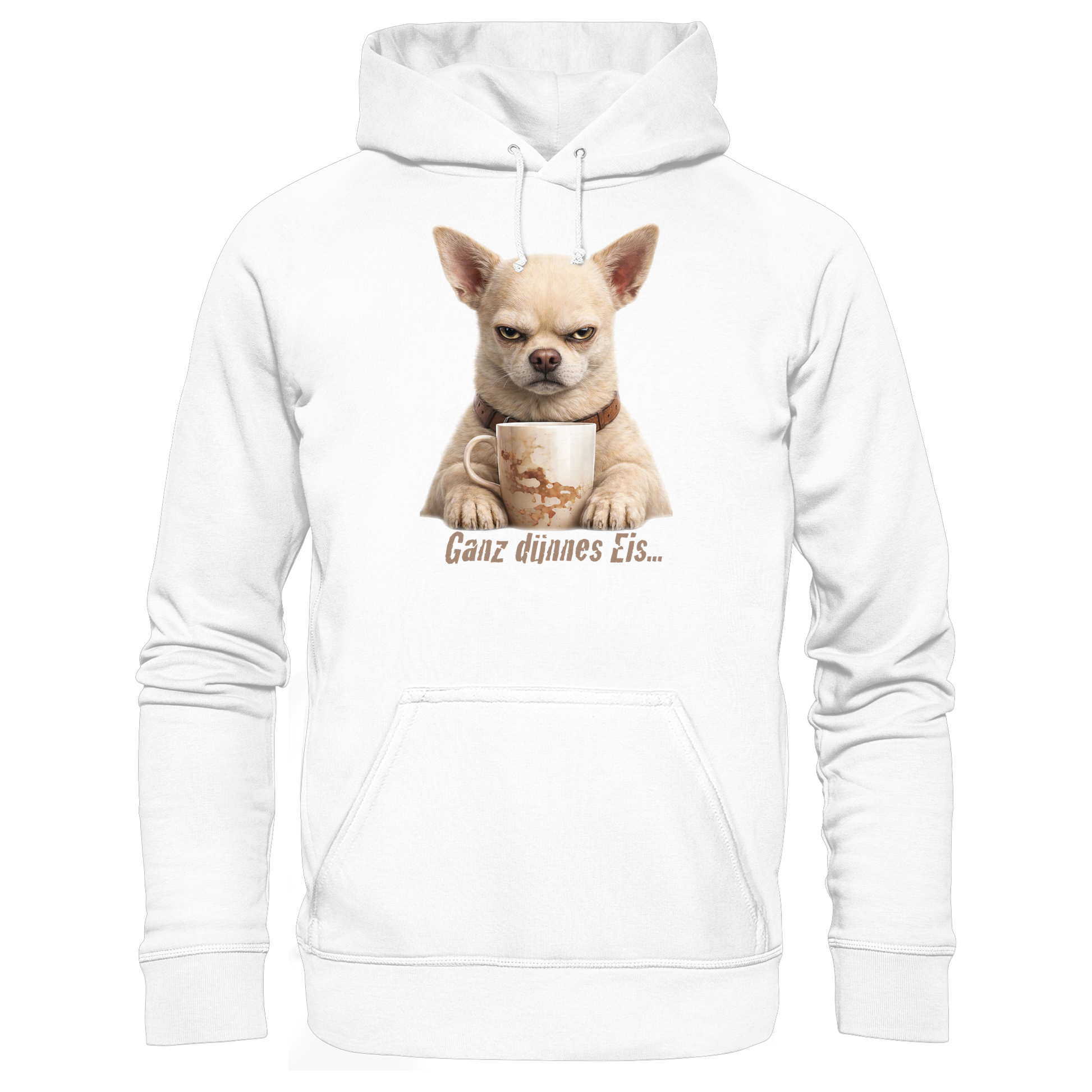 Ganz dünnes Eis. Chihuahua comic  - Basic Unisex Hoodie