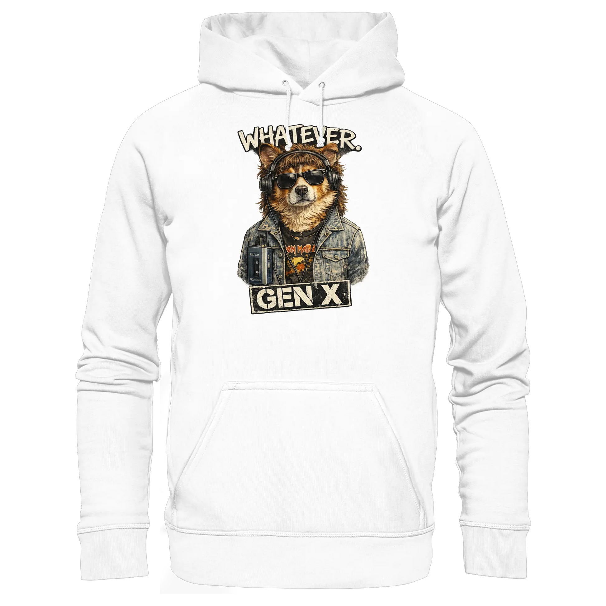 Whatever GEN X Punk Dog Fun - Basic Unisex Hoodie - PAWentura