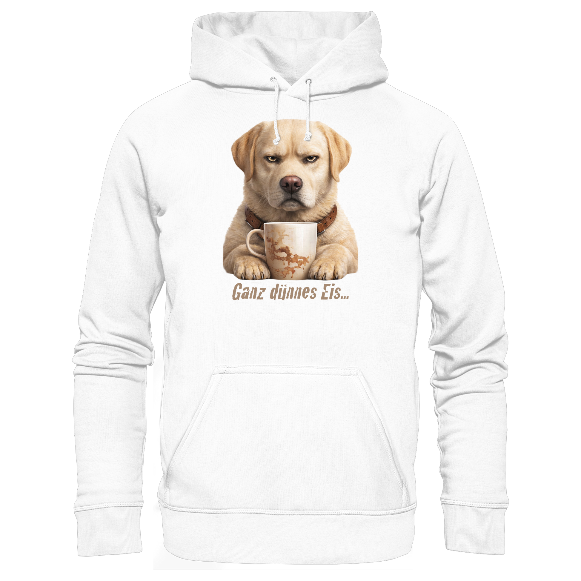 Ganz dünnes Eis- Grumpy Labrador Retreiver  - Basic Unisex Hoodie