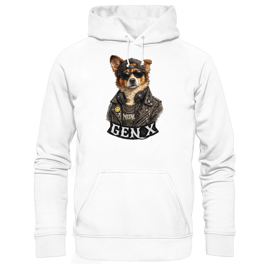 GEN X Funny Punk Dog 80s - Basic Unisex Hoodie - PAWentura