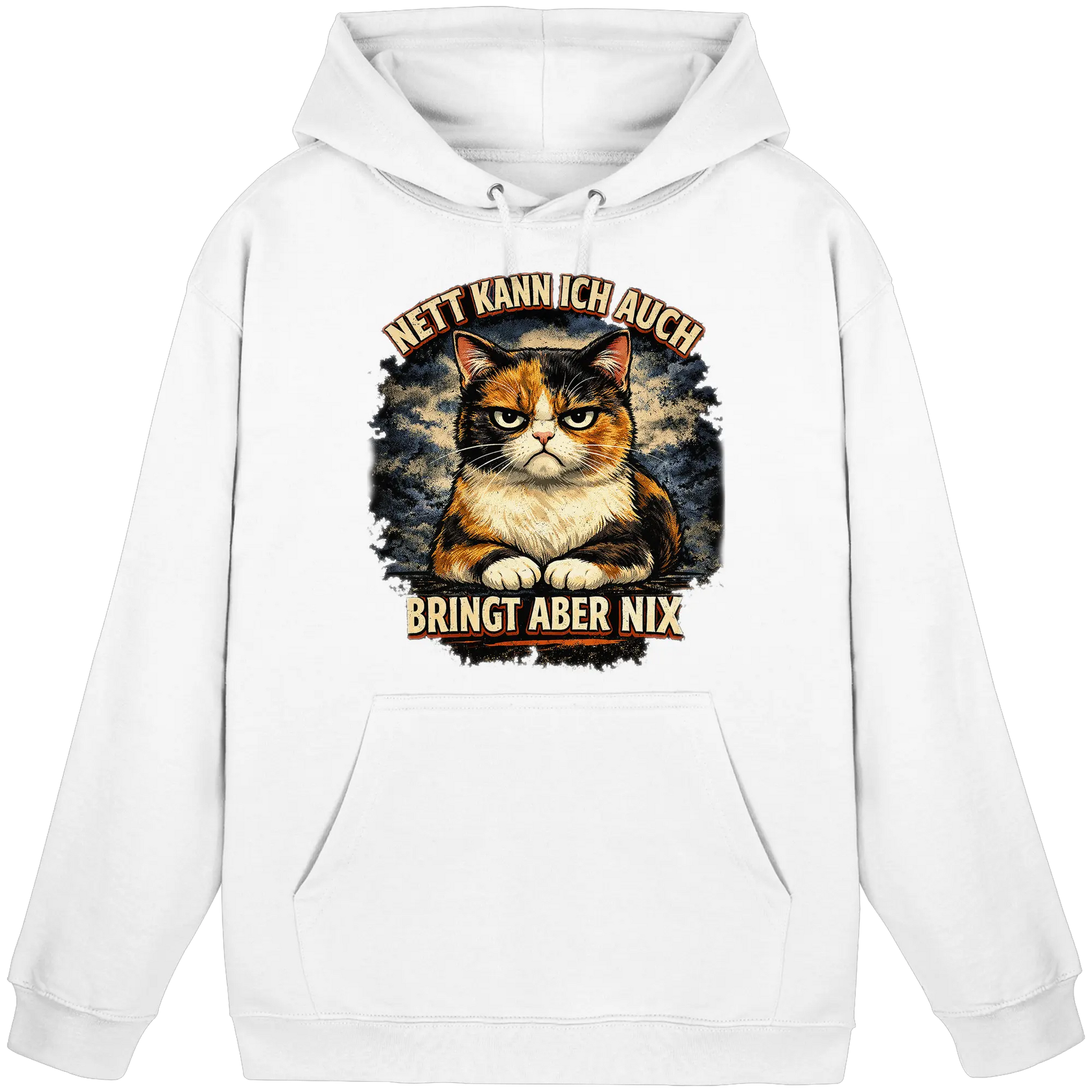 Nett kann ich auch - Bringt aber nix grumpy Cat - Basic Unisex Hoodie PAWentura