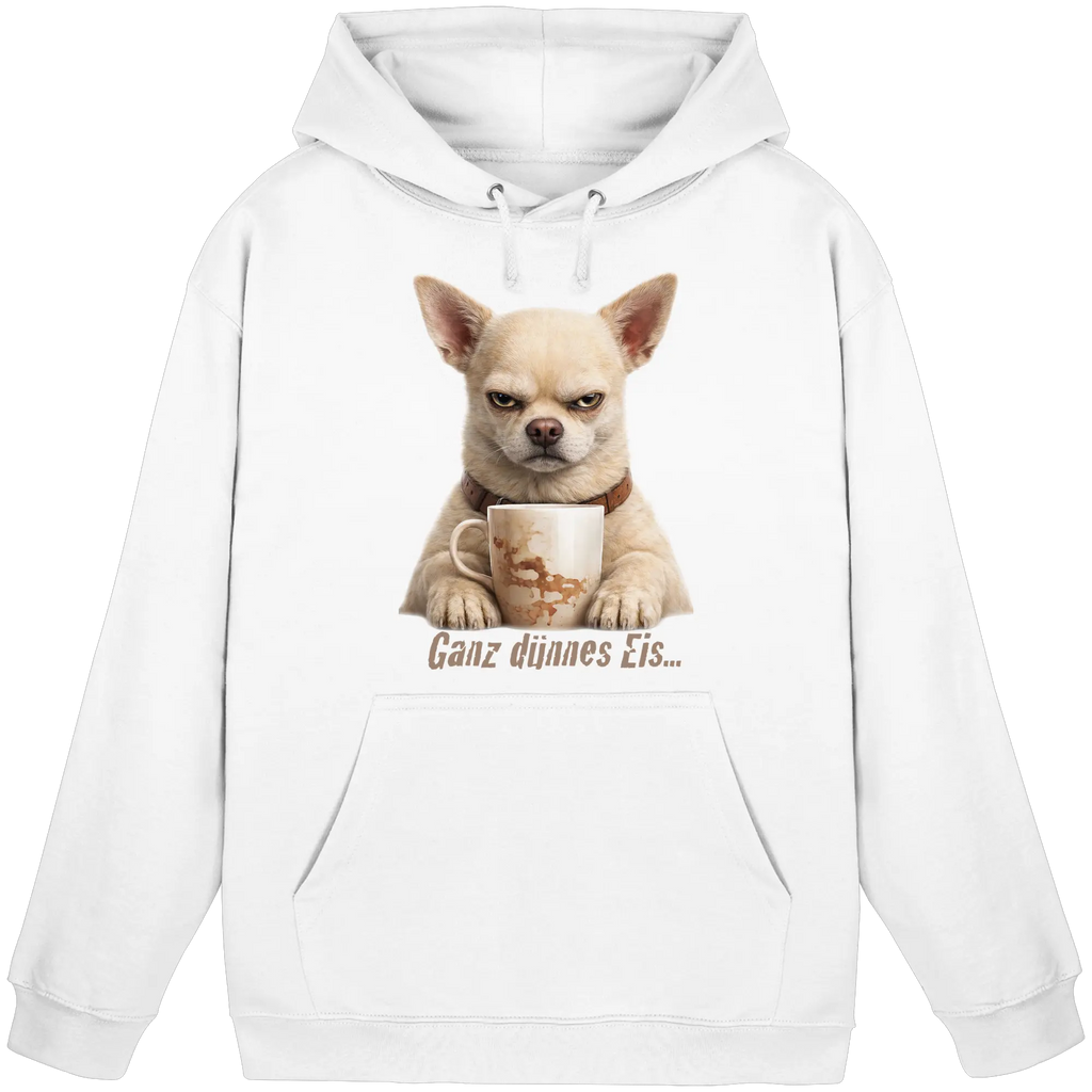 Ganz dünnes Eis. Chihuahua comic  - Basic Unisex Hoodie - PAWentura