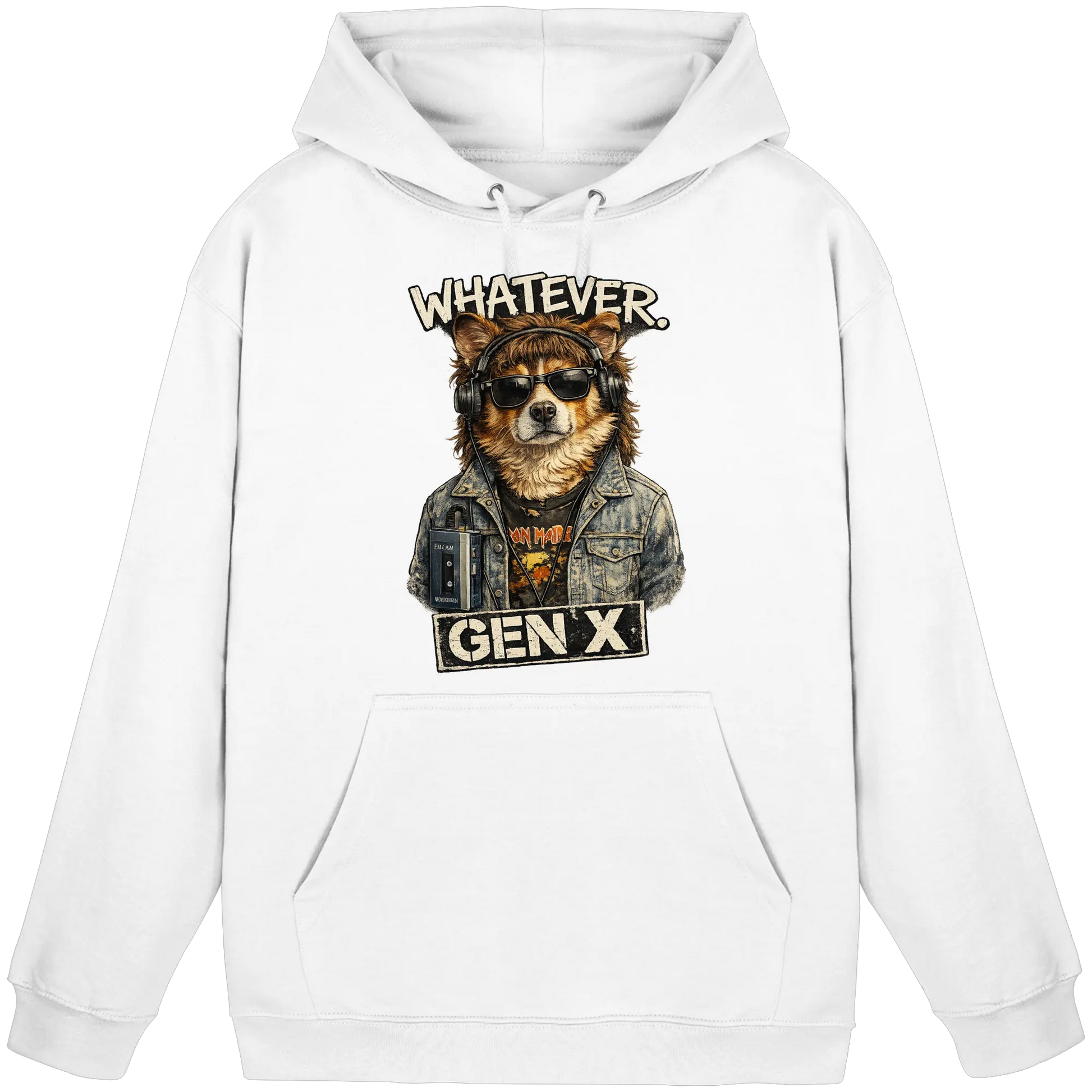Whatever GEN X Punk Dog Fun - Basic Unisex Hoodie - PAWentura