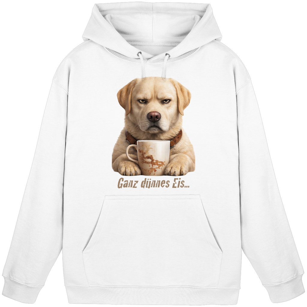 Ganz dünnes Eis- Grumpy Labrador Retreiver  - Basic Unisex Hoodie