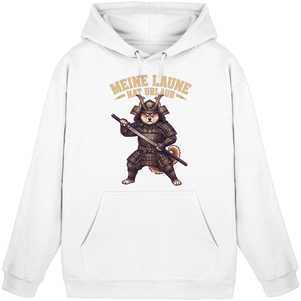 Meine Laune hat Urlaub – Lustiger Shiba Samurai Hund - Basic Unisex Hoodie