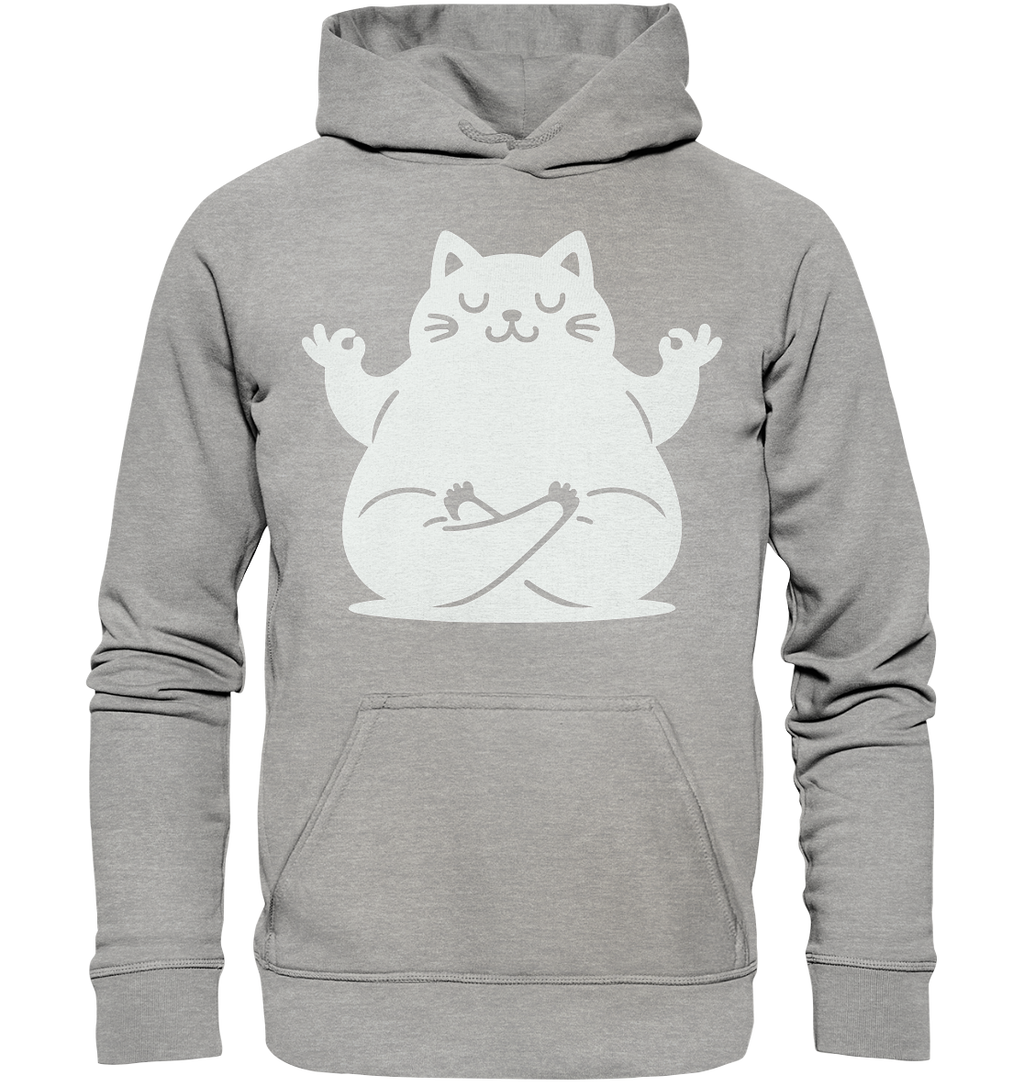 Lustige Yoga Katze - personalisierbar - Basic Unisex Hoodie