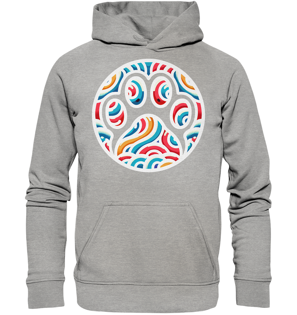 Pfote Pop  Kunst farbenfroh 90er Style  - Basic Unisex Hoodie