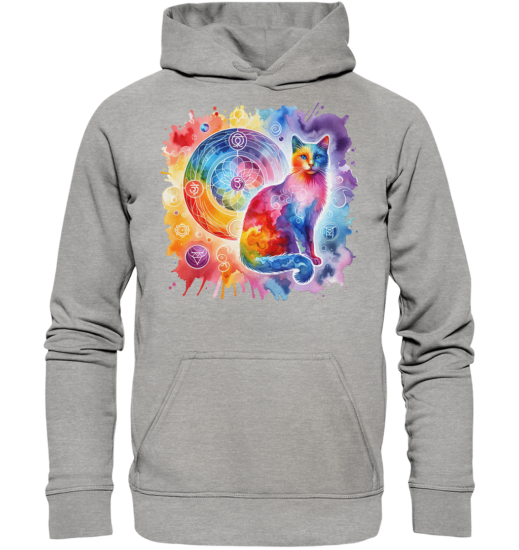 Shakra Design mit Katze - Basic Unisex Hoodie