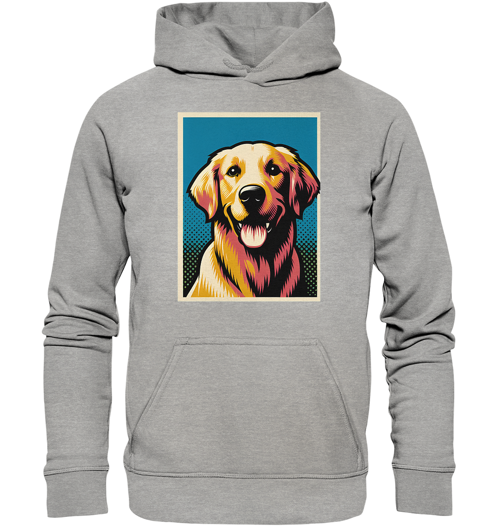 Golden Retriever Pop Art - personalisierbar - Basic Unisex Hoodie