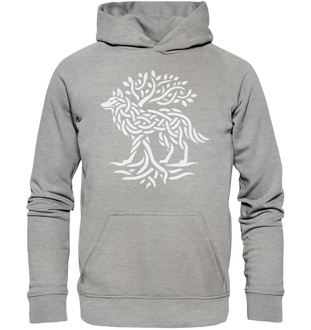 Keltischer Lebensbaum Wolf - Basic Unisex Hoodie