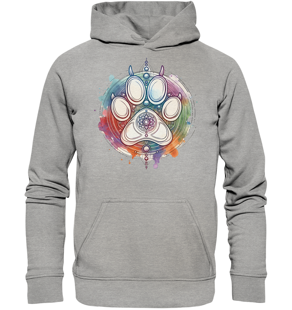 Modernes Design Chakra mit Pfote - Basic Unisex Hoodie