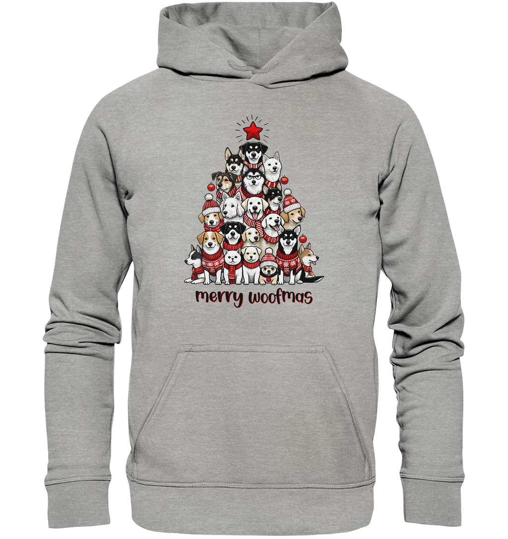 Weihnachten Christmas Hunde Baum Merry Woofmas - Basic Unisex Hoodie