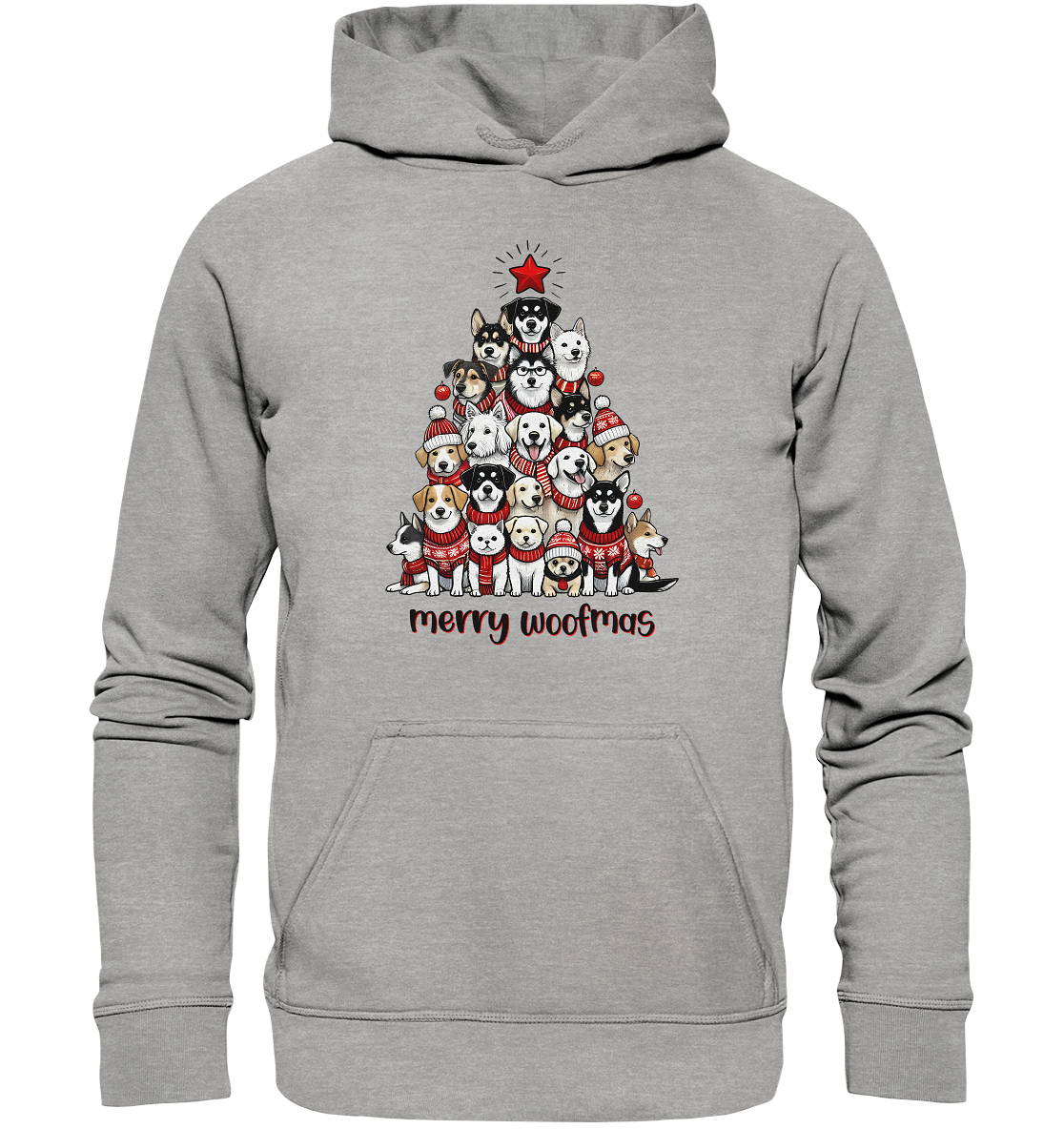 Weihnachten Christmas Hunde Baum Merry Woofmas - Basic Unisex Hoodie