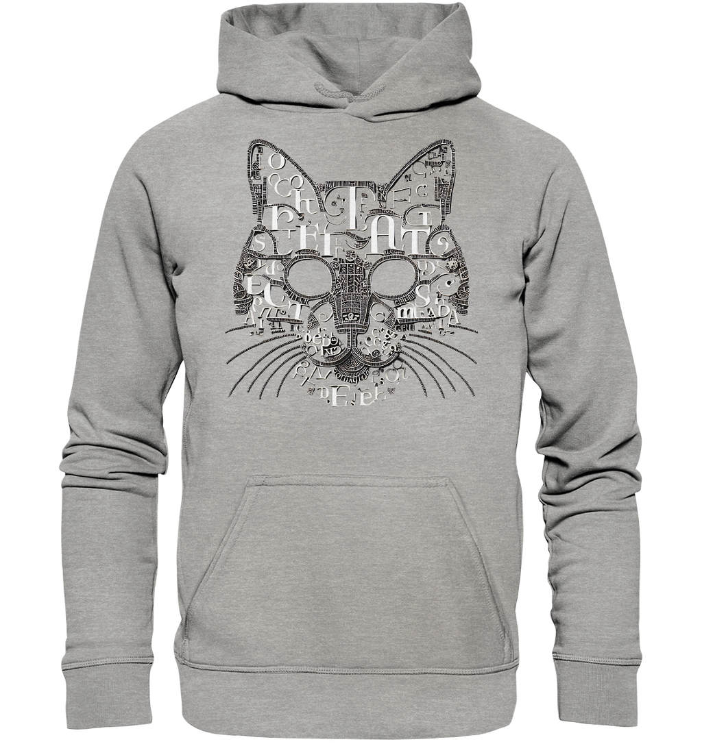 katzenkopf modernes design Buchstaben - Basic Unisex Hoodie