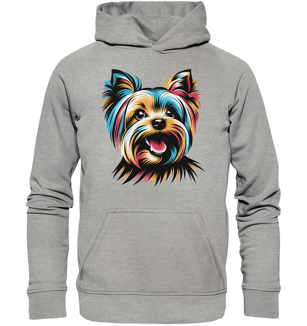 Yorkshire Terrier Pop Art - personalisierbar - Basic Unisex Hoodie