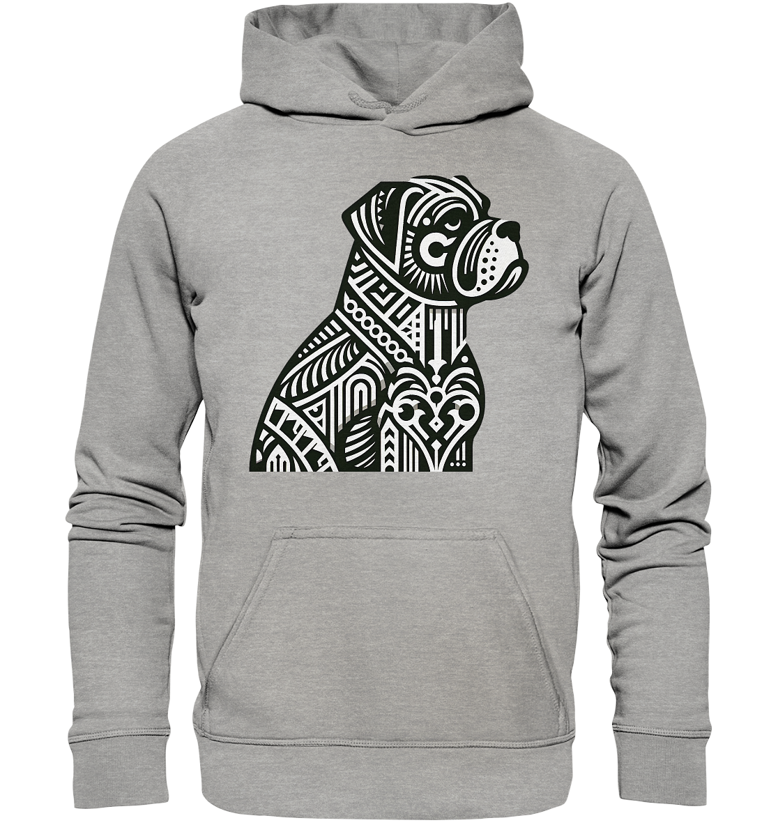 Hund Mastif Art Deco  - personalisierbar - Basic Unisex Hoodie