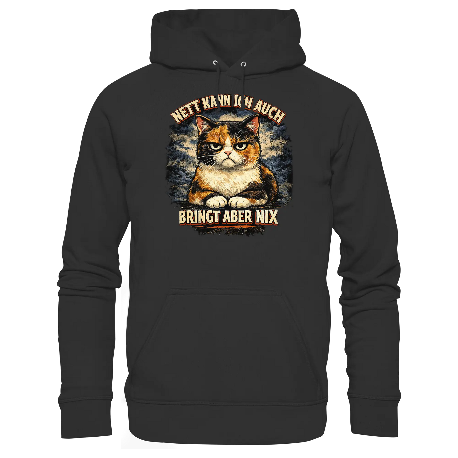 Nett kann ich auch - Bringt aber nix grumpy Cat - Basic Unisex Hoodie PAWentura