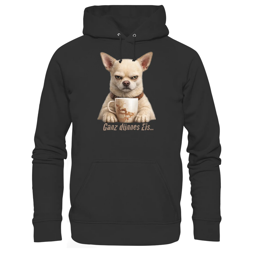 Ganz dünnes Eis. Chihuahua comic  - Basic Unisex Hoodie - PAWentura