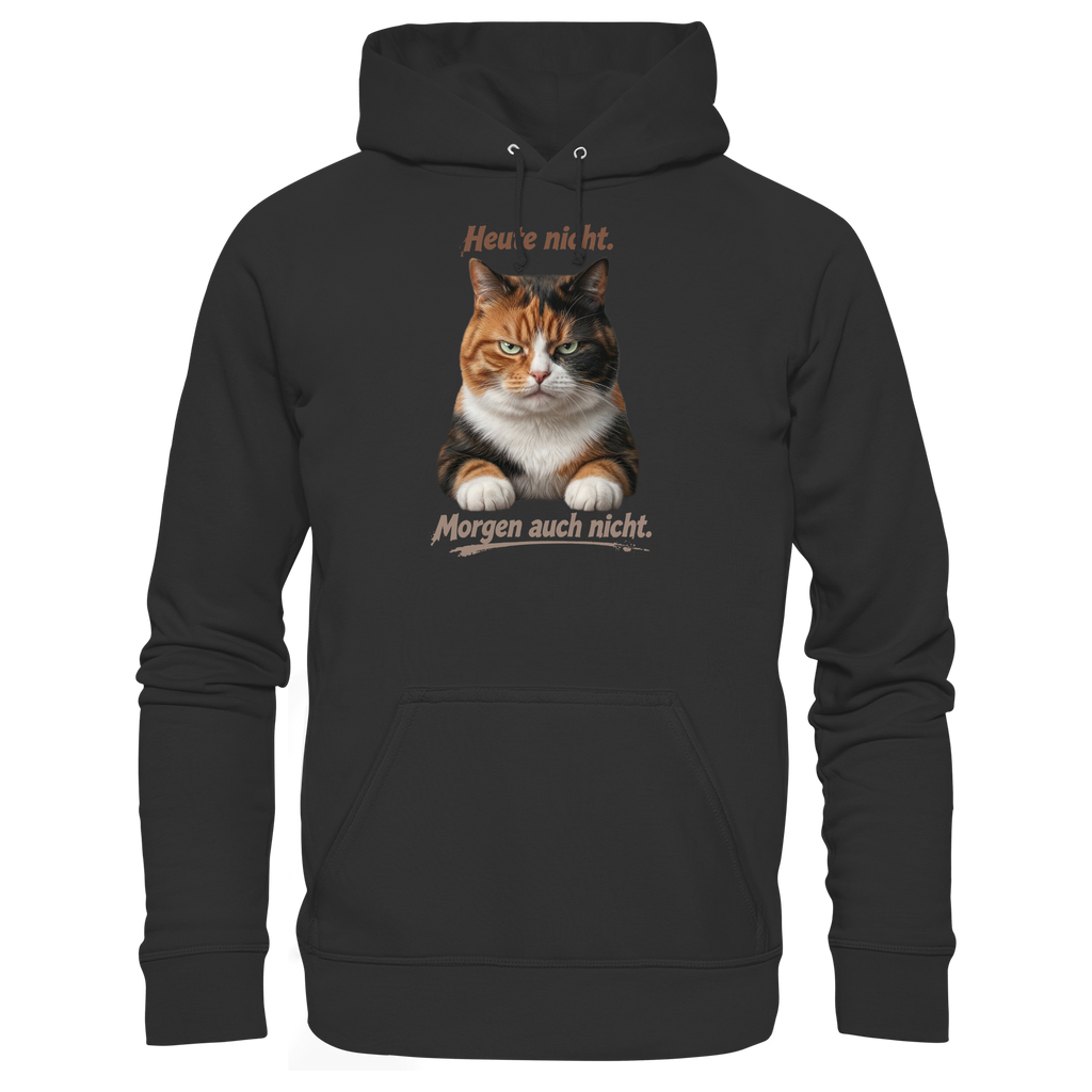 Heute nicht. Morgen auch nicht! Grumpy Glückskatze - Basic Unisex Hoodie