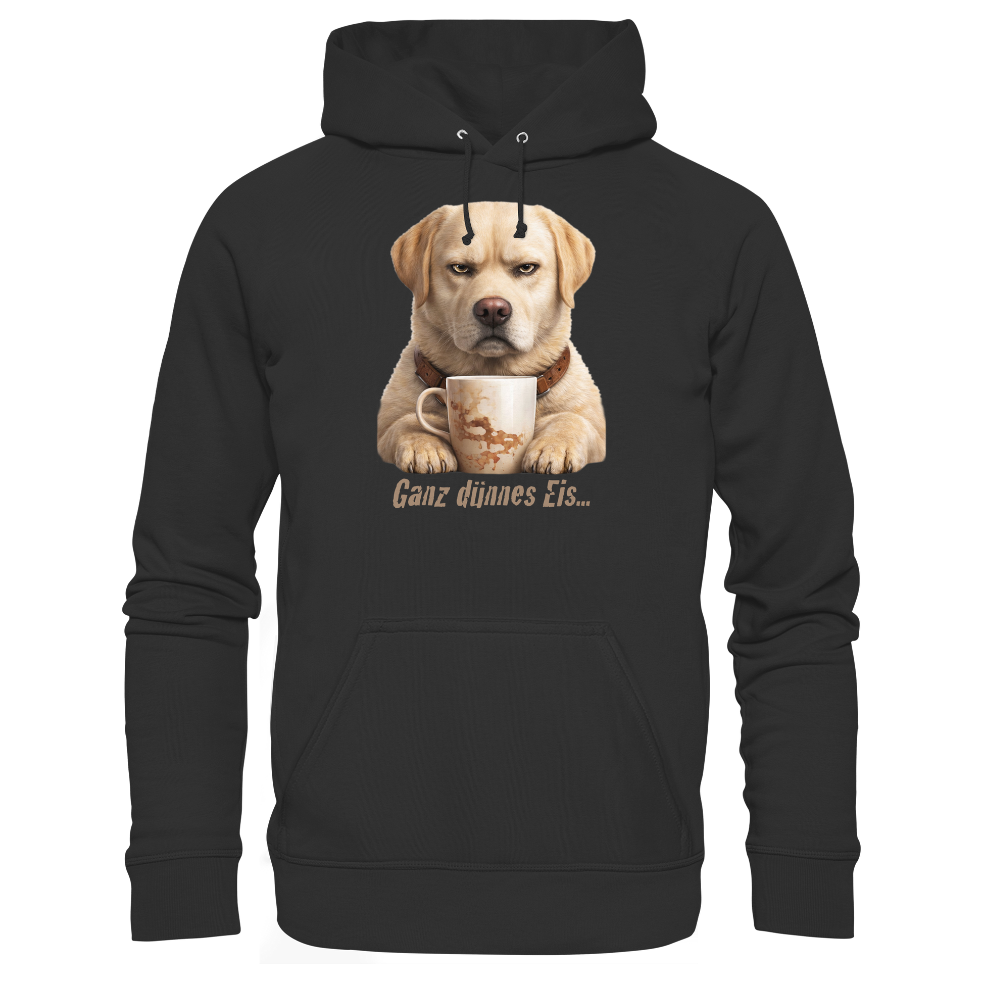 Ganz dünnes Eis- Grumpy Labrador Retreiver  - Basic Unisex Hoodie