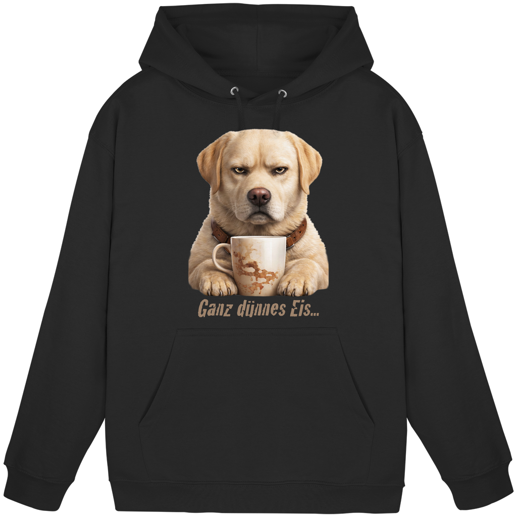 Ganz dünnes Eis- Grumpy Labrador Retreiver  - Basic Unisex Hoodie