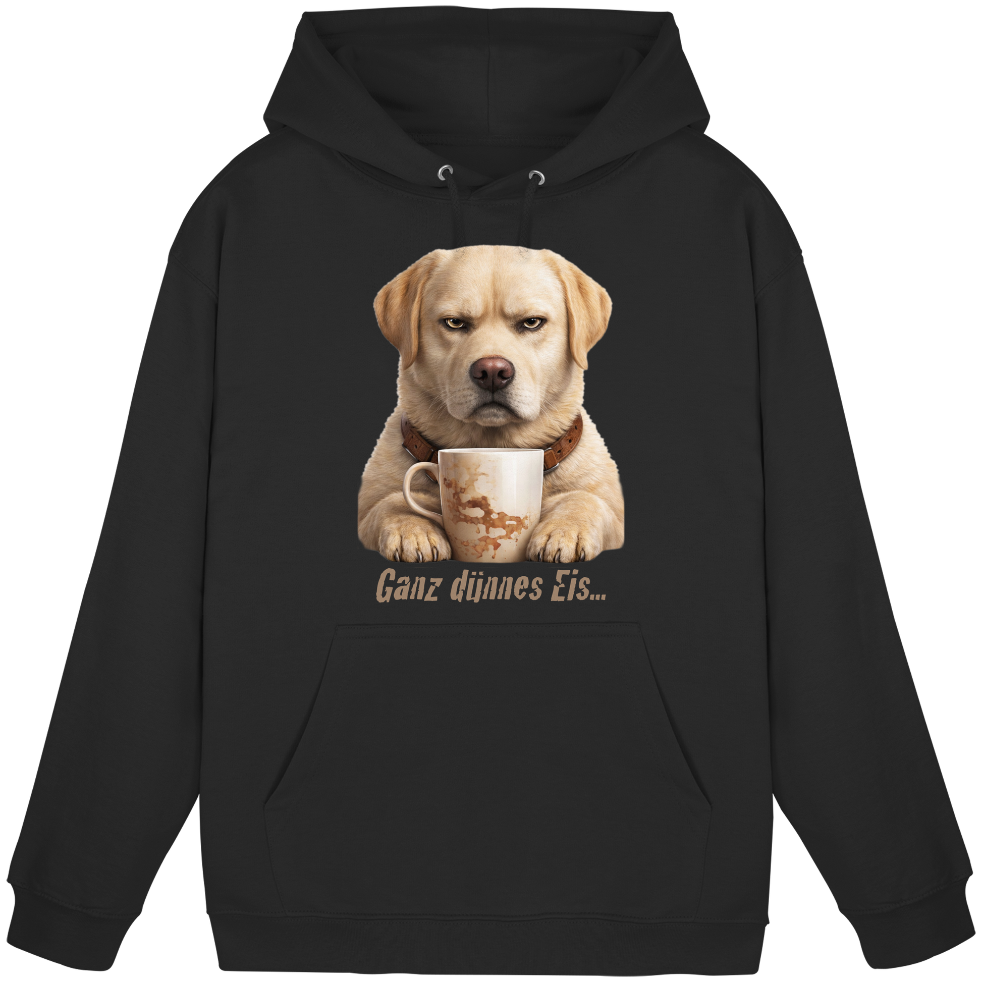 Ganz dünnes Eis- Grumpy Labrador Retreiver  - Basic Unisex Hoodie