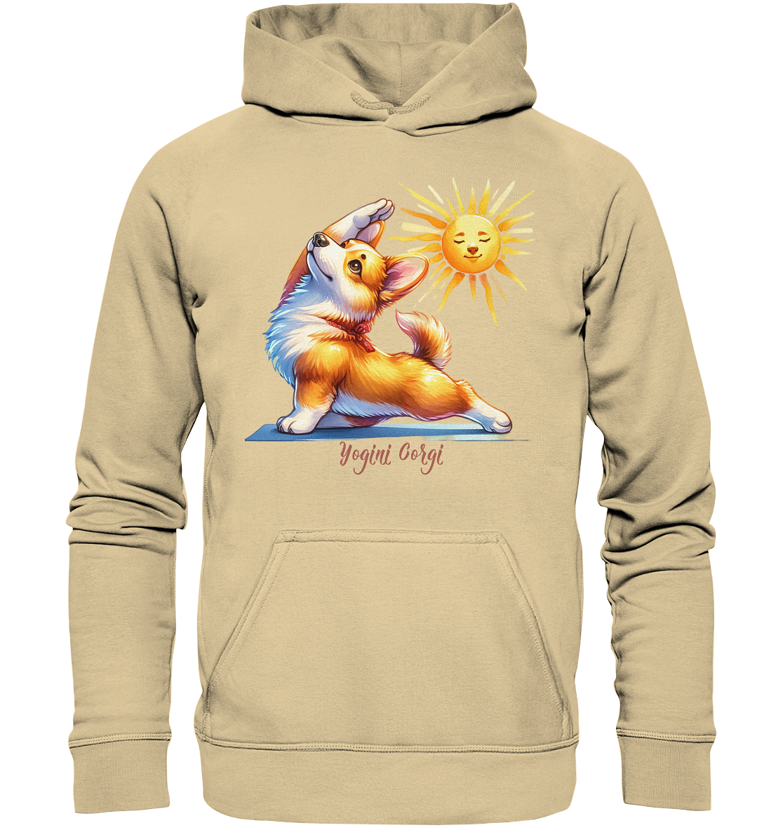 Yoga Corgi Hund yogini Gorgi - personalisierbar - Basic Unisex Hoodie