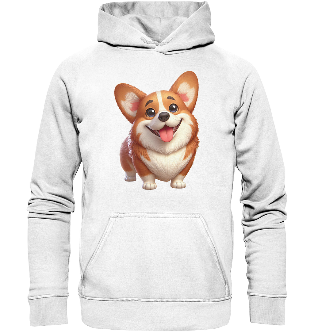 Corgi Hund Cartoon personalisierbar - Basic Unisex Hoodie