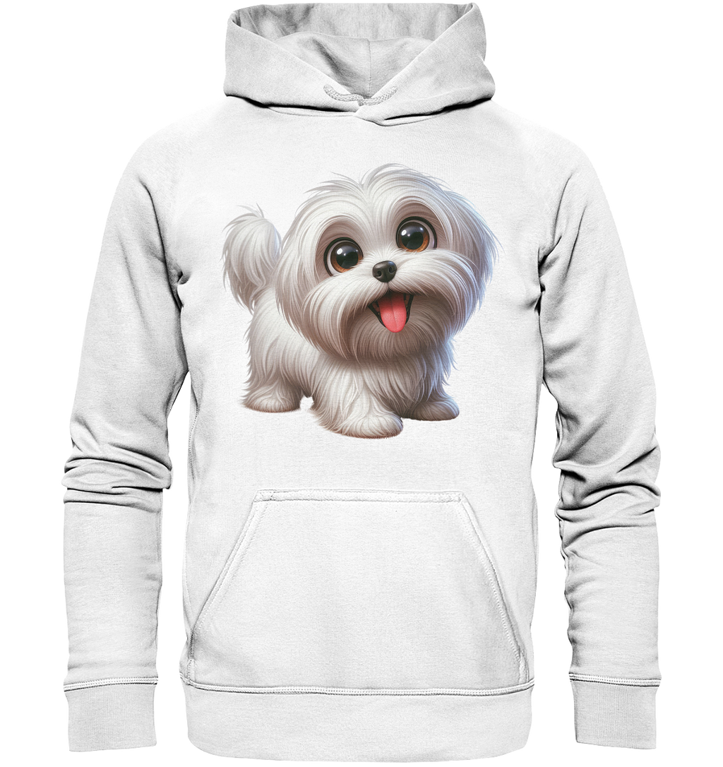 Malteser Hund Cartoon - personalisierbar - Basic Unisex Hoodie