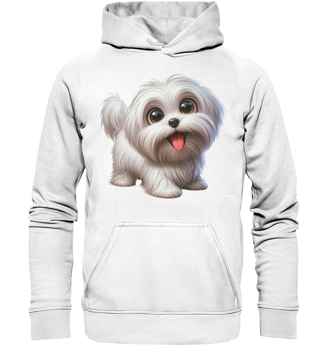 Malteser Hund Cartoon - personalisierbar - Basic Unisex Hoodie