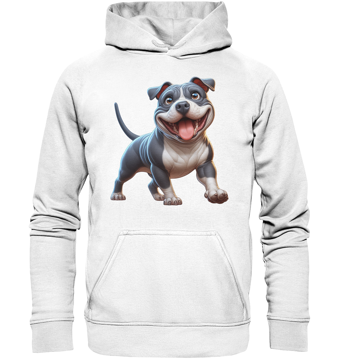 Pittbull Cartoon Hund personalisierbar - Basic Unisex Hoodie