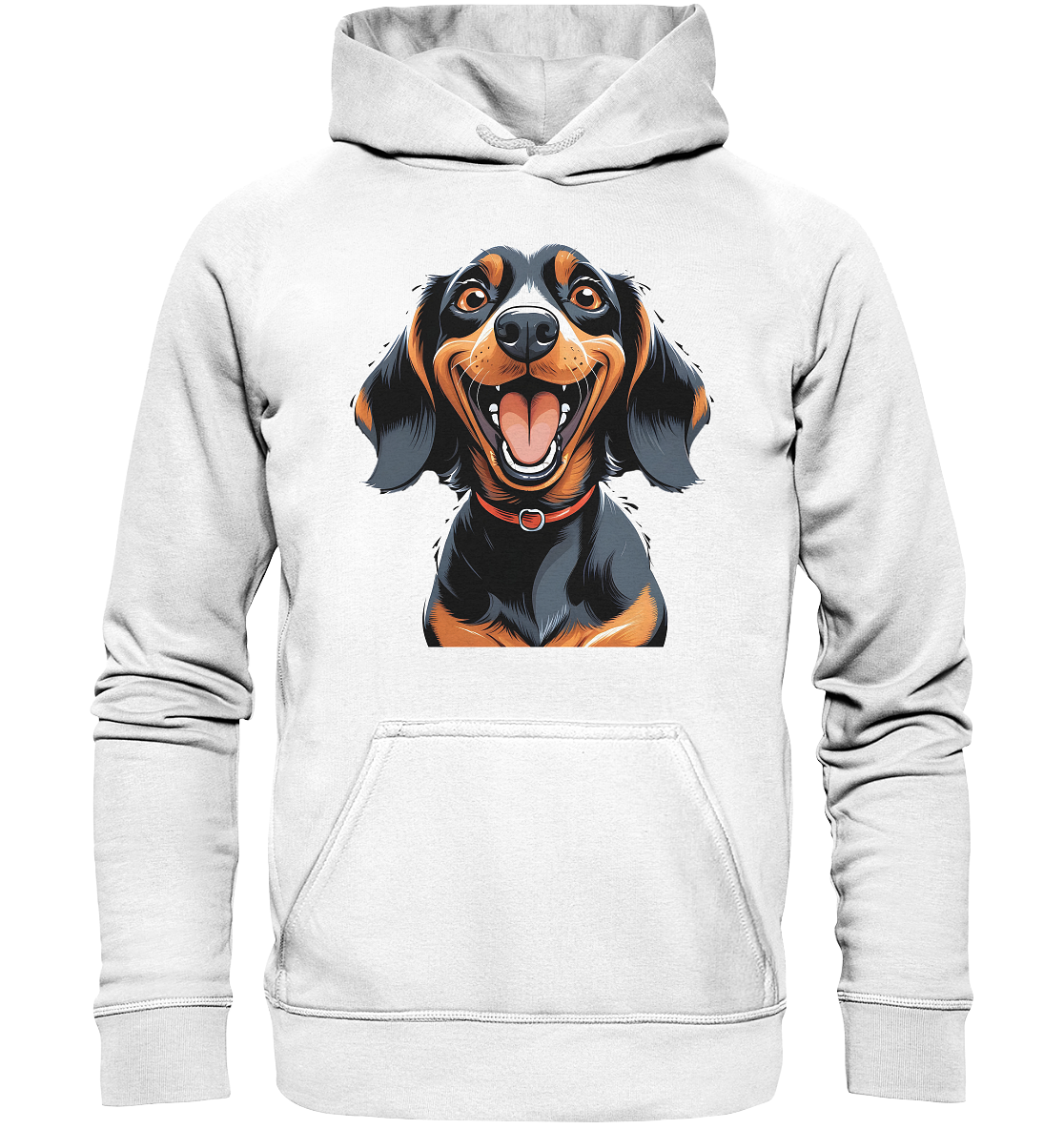 Happy Dackel Cartoon - Basic Unisex Hoodie