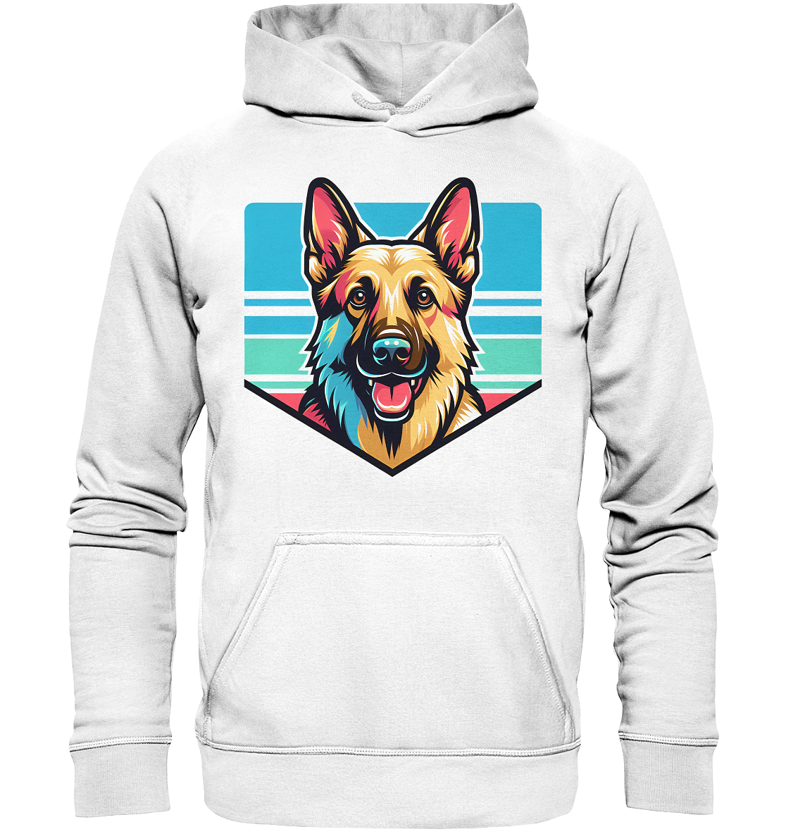 Schäferhund Pop Art - personalisierbar - Basic Unisex Hoodie