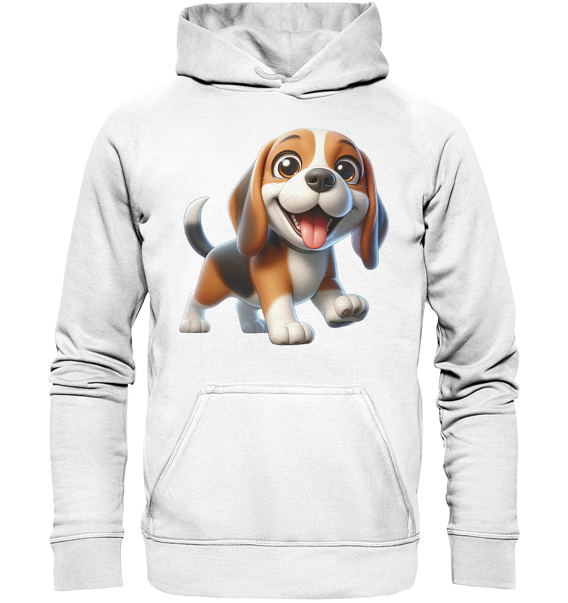 Beagle Cartoon Hund personalisierbar - Basic Unisex Hoodie