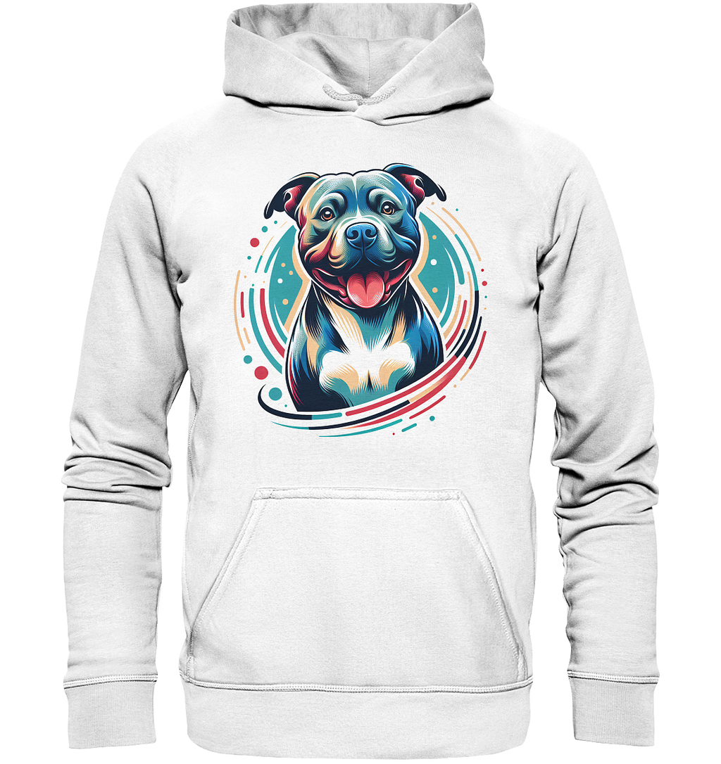 Happy Pittbull / Staffy PopArt - Basic Unisex Hoodie